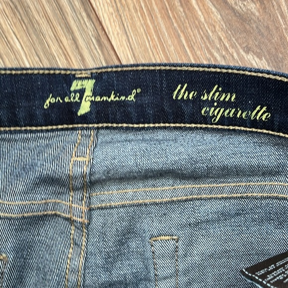 7 for all mankind The Slim Cigarette Jeans Size 27 - Picture 5 of 14